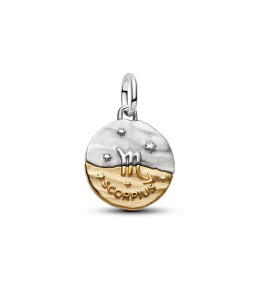 Charm Médaillon Pandora Zodiaque Scorpion Bicolore (764985C01)