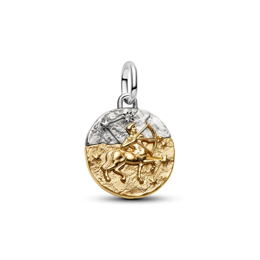 Charm Pandora Talisman zodiaque Sagittaire en argent 925/1000 et métal doré or jaune 585/1000 764988C01