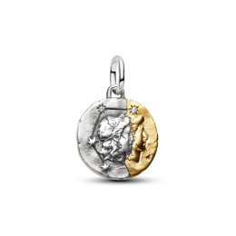 Charm Pandora Talisman zodiaque Gémeaux en argent 925/1000 et métal doré or jaune 585/1000 764989C01