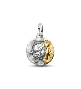 Charm Pandora Talisman zodiaque Gémeaux en argent 925/1000 et métal doré or jaune 585/1000 764989C01