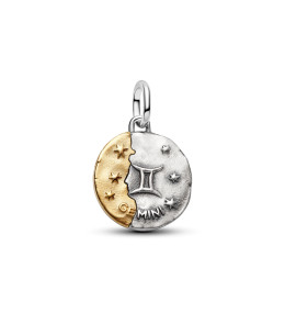 Charm Médaillon Pandora Zodiaque Gémeaux Bicolore (764989C01)