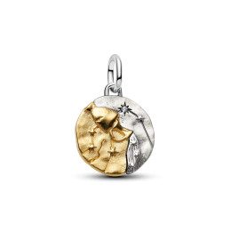 Charm Pandora Talisman zodiaque Verseau en argent 925/1000 et métal doré or jaune 585/1000 764990C01