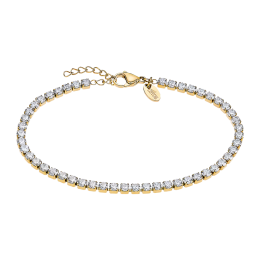 Bracelet Femme, Lotus Style, Urban woman, Acier PVD jaune et cristaux, LS2341-2/2