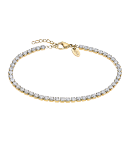 Bracelet Femme, Lotus Style, Urban woman, Acier PVD jaune et cristaux, LS2341-2/2