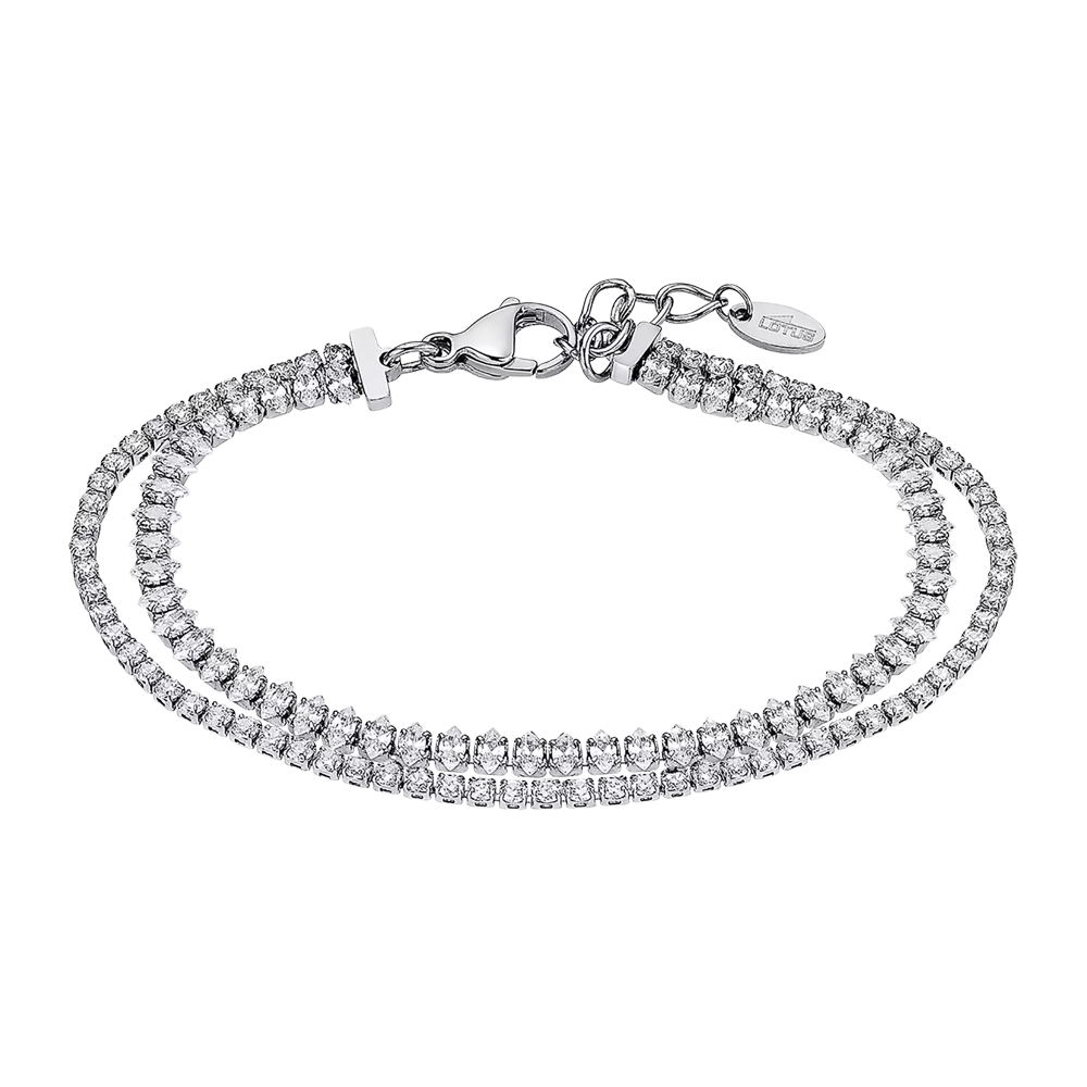 Bracelet Lotus Style Old money en acier et cristaux LS2574-2/1