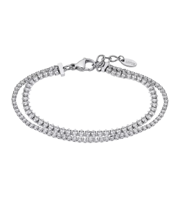 Bracelet Lotus Style Old money en acier et cristaux LS2574-2/1