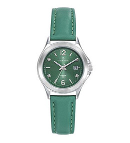 Montre Femme CERTUS Analogique Aiguilles en acier et cuir vert 644569