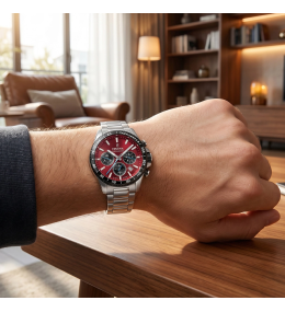 Montre Homme Festina Timeless Chronographe Cadran Grenat Acier (F20560/7)