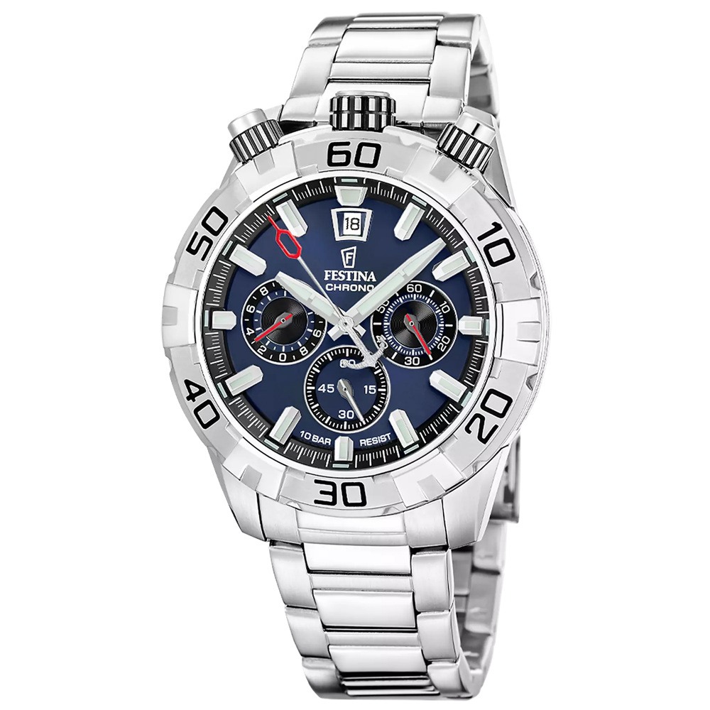 Montre homme FESTINA, The originals chronographe acier, 20743/1