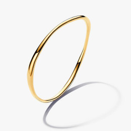 Bracelet rigide Pandora de forme organique en métal doré or jaune 585/1000, 563317C00