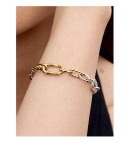 Bracelet Femme Pandora ME Maillons Ouvrables Bicolore (563689C00)