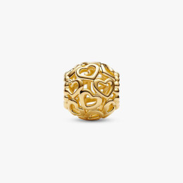 Charm Cœur Ajouré Métal Doré Or Jaune 14k (760964C00)