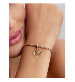 Charm Pendentif Pandora Triple Infini Famille Doré Or 14k (762201C01)