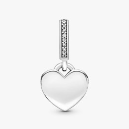 Charm Pendentif Pandora Plaque Cœur Gravable Argent 925 (798761C01)