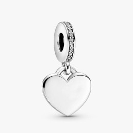 Charm pendentif Pandora plaque coeur gravable en argent 925/1000 798761C01
