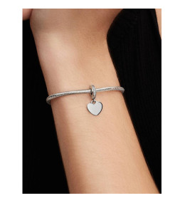 Charm Pendentif Pandora Plaque Cœur Gravable Argent 925 (798761C01)