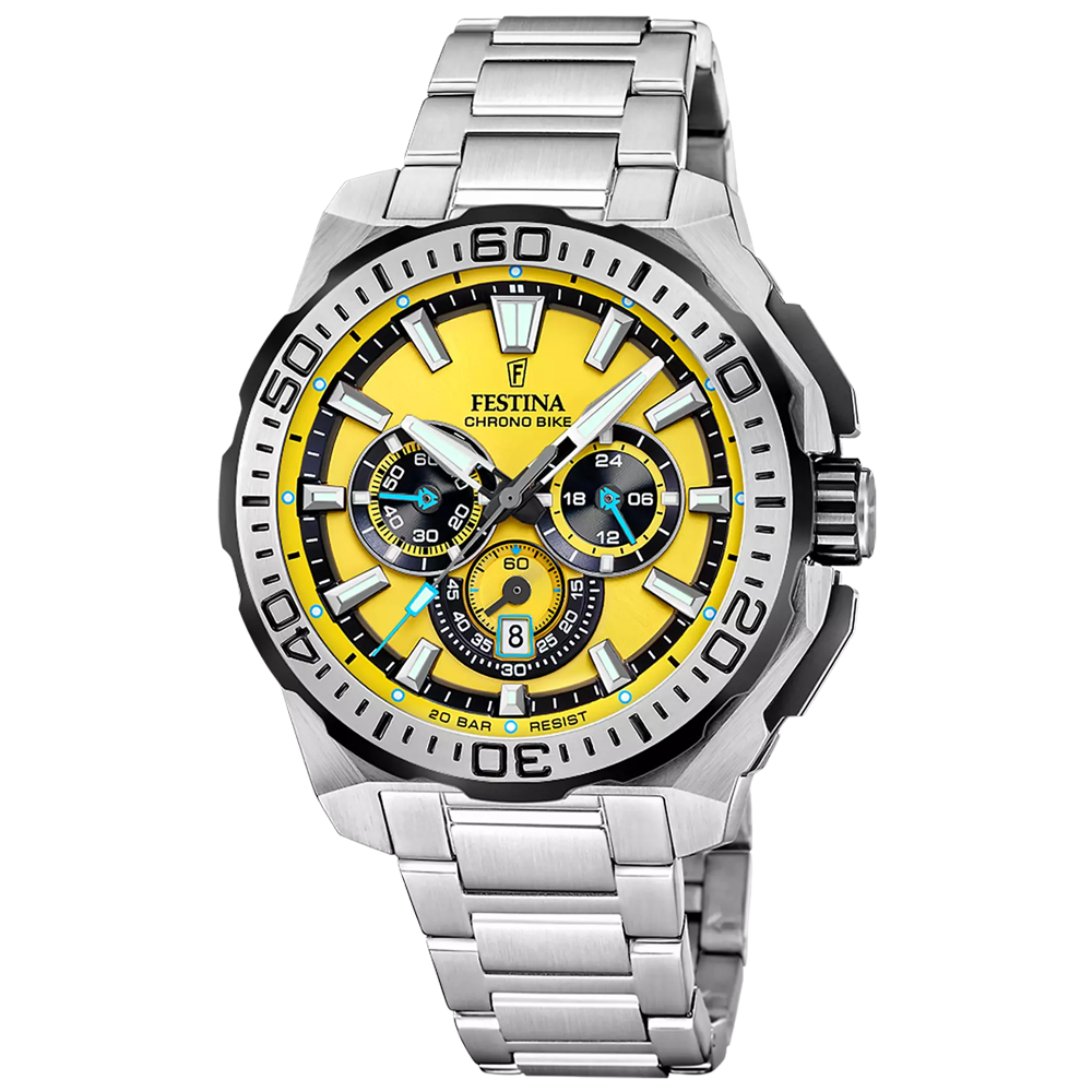 Montre homme FESTINA, Chrono bike 2025 acier, 20724/4