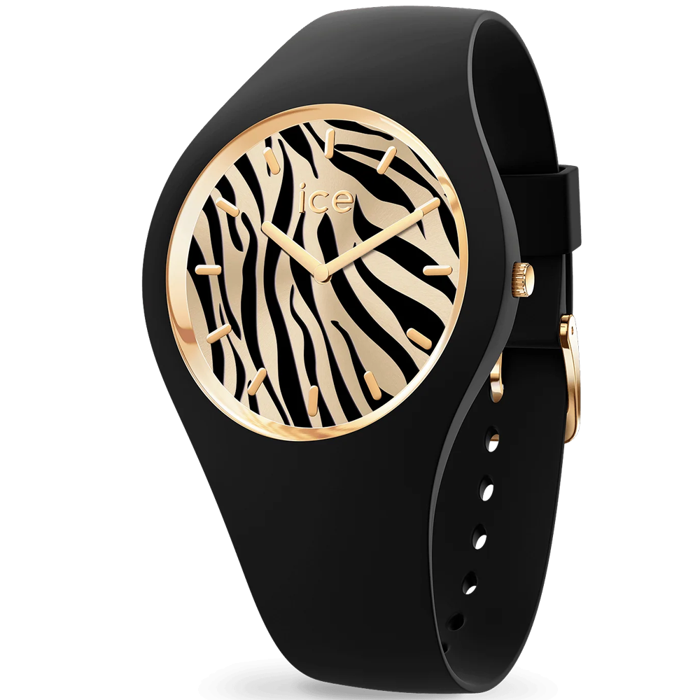 Montre ICE WATCH, ICE WILD, Black gold zebra, Small 37 MM 025894