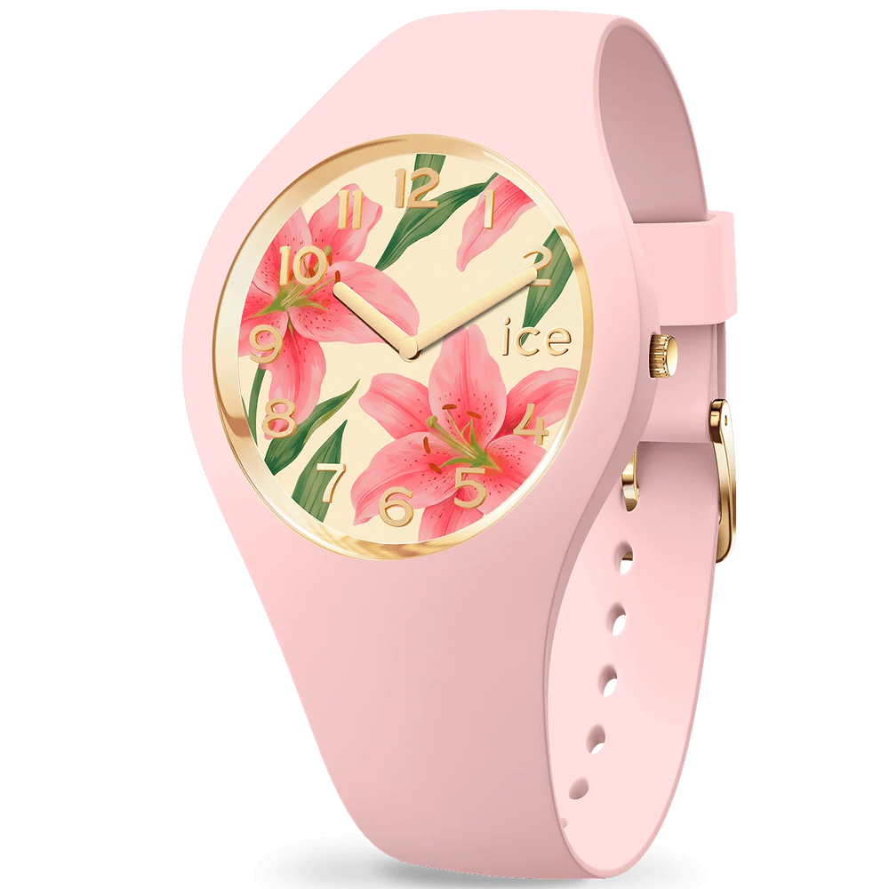 Montre ICE WATCH, ICE FLOWER, Soft pink Lily, Small 37 MM 025900