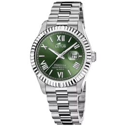 Montre homme LOTUS, 3 aiguilles date en acier cadran vert 19002/4