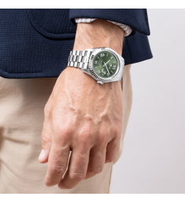 Montre Homme LOTUS Freedom - 3 aiguilles, date, acier, cadran vert 19002/4