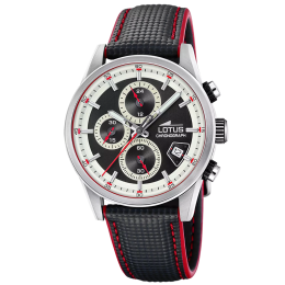Montre homme LOTUS, Pulse collection, chronographe en acier et cuir 19085/1
