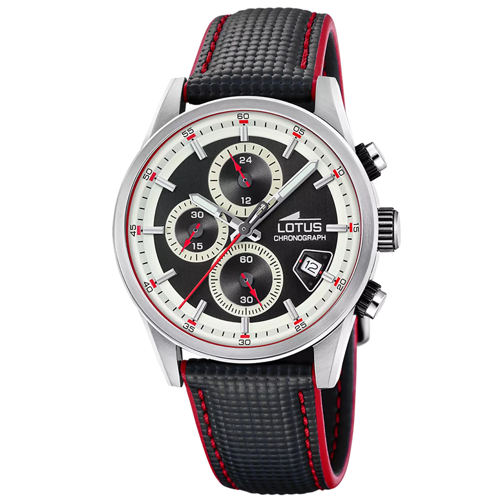 Montre homme LOTUS, Pulse collection, chronographe en acier et cuir 19085/1