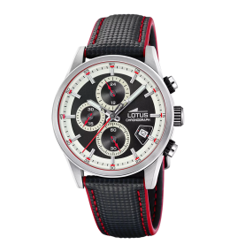 Montre homme LOTUS, Pulse collection, chronographe en acier et cuir 19085/1