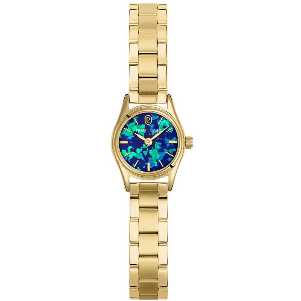 Montre Femme Pierre Lannier Opalia, acier PVD jaune, cadran opale de synthèse 025R562