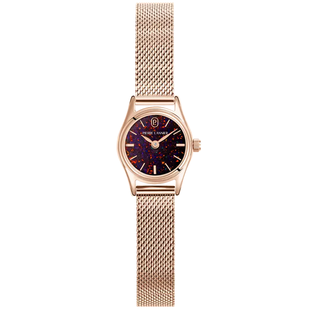 Montre Femme Pierre Lannier Opalia, acier PVD rose, cadran opale de synthèse 025R958