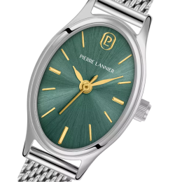 Montre Femme Pierre Lannier Ovalia - Acier, Cadran Vert 074M671