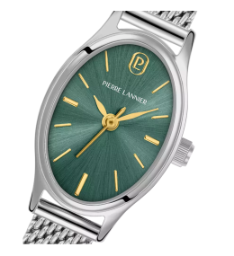 Montre Femme Pierre Lannier Ovalia - Acier, Cadran Vert 074M671
