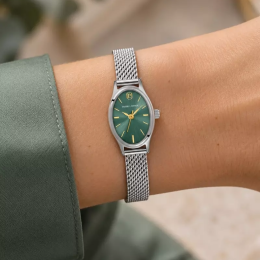Montre Femme Pierre Lannier Ovalia - Acier, Cadran Vert 074M671
