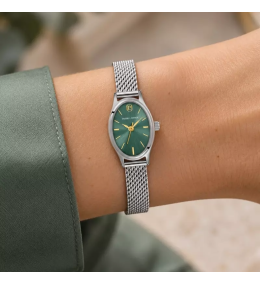Montre Femme Pierre Lannier Ovalia - Acier, Cadran Vert 074M671