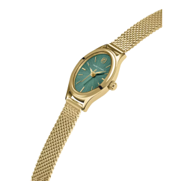 Montre Femme Pierre Lannier Ovalia - Acier PVD Jaune, Cadran Vert 075K572