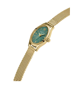 Montre Femme Pierre Lannier Ovalia - Acier PVD Jaune, Cadran Vert 075K572