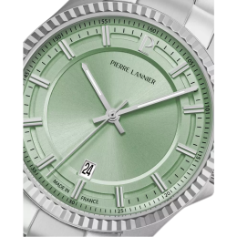 Montre Homme Pierre Lannier Métropolitain. Acier, Cadran Vert Céladon 205K171