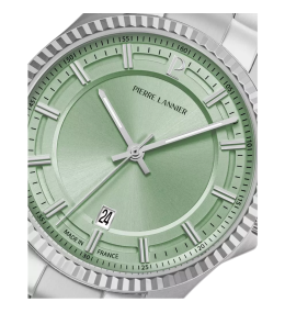 Montre Homme Pierre Lannier Métropolitain. Acier, Cadran Vert Céladon 205K171