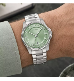 Montre Homme Pierre Lannier Métropolitain. Acier, Cadran Vert Céladon 205K171