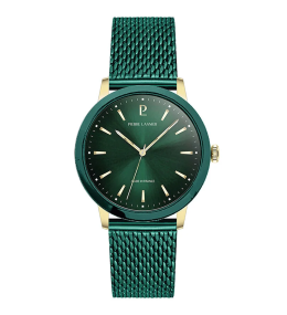 Montre Homme Pierre Lannier INTERVAL en acier PVD vert avec cadran vert 256G279