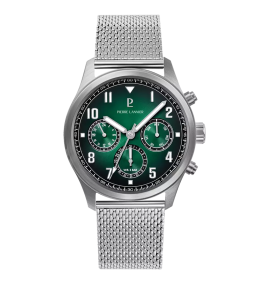 Montre Homme Pierre Lannier AVIATEUR  en acier avec cadran vert 257H171