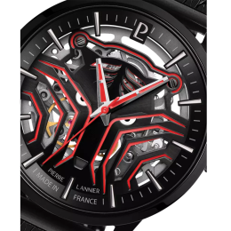 Montre Homme Pierre Lannier Sherkhan. Automatique Acier Noir, Cadran Tigre 309F439