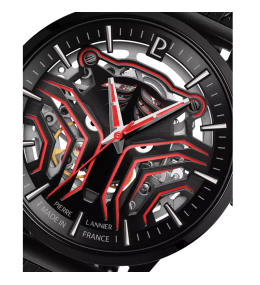 Montre Homme Pierre Lannier Sherkhan. Automatique Acier Noir, Cadran Tigre 309F439