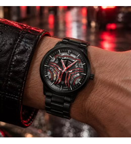 Montre Homme Pierre Lannier Sherkhan - Automatique Acier Noir 310G439