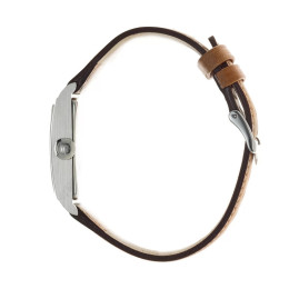 Montre Mixte Lip Churchill T18 — Quartz, Acier et Cuir Marron 671015