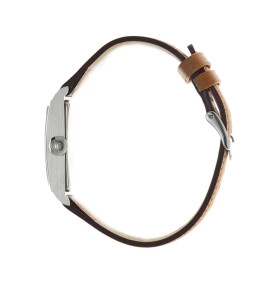 Montre Mixte Lip Churchill T18 — Quartz, Acier et Cuir Marron 671015
