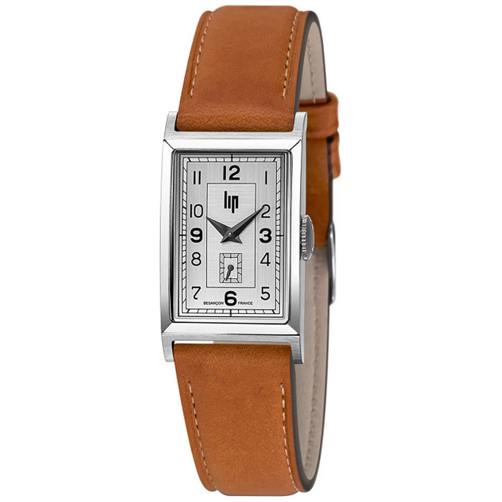 Montre Mixte Lip Churchill T18, 38,5 X 21,2 mm, quartz, acier et cuir 671015