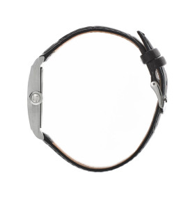 Montre Homme Lip Churchill T24 — Quartz, Acier et Cuir Noir 671270