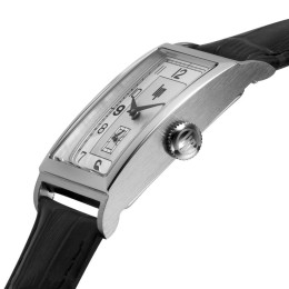 Montre Homme Lip Churchill T24 — Quartz, Acier et Cuir Noir 671270