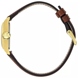 Montre Femme Lip Churchill C18. Quartz, Acier PVD Jaune et Cuir Marron 671623